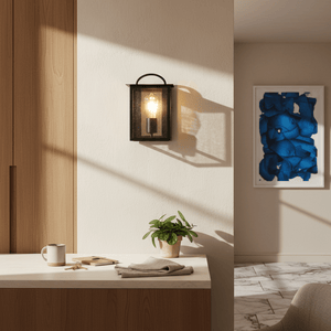 Frankfort Single Black & Gold Outdoor Wall Light