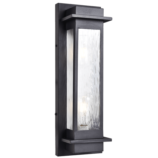 Adam Ribbed Glass Outdoor Wall Light