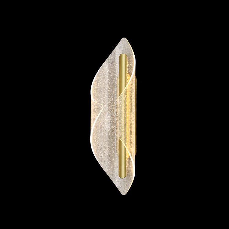 Satin Gold Cocoon Acrylic Wall Light, 8W, 3000K, IP20