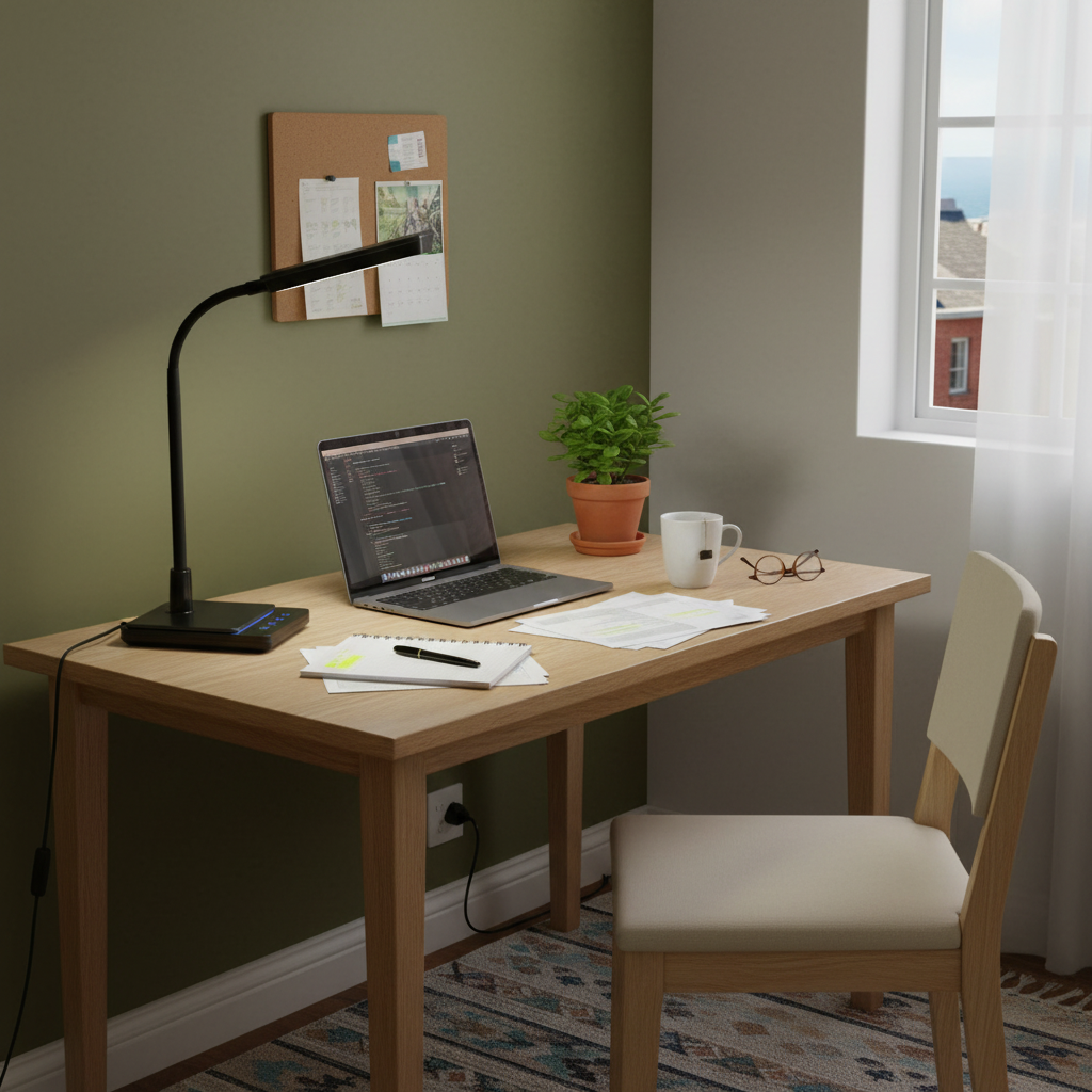 LED Desk Lamp - 8W, Colour Adjustable / Goose Neck / Dimmable