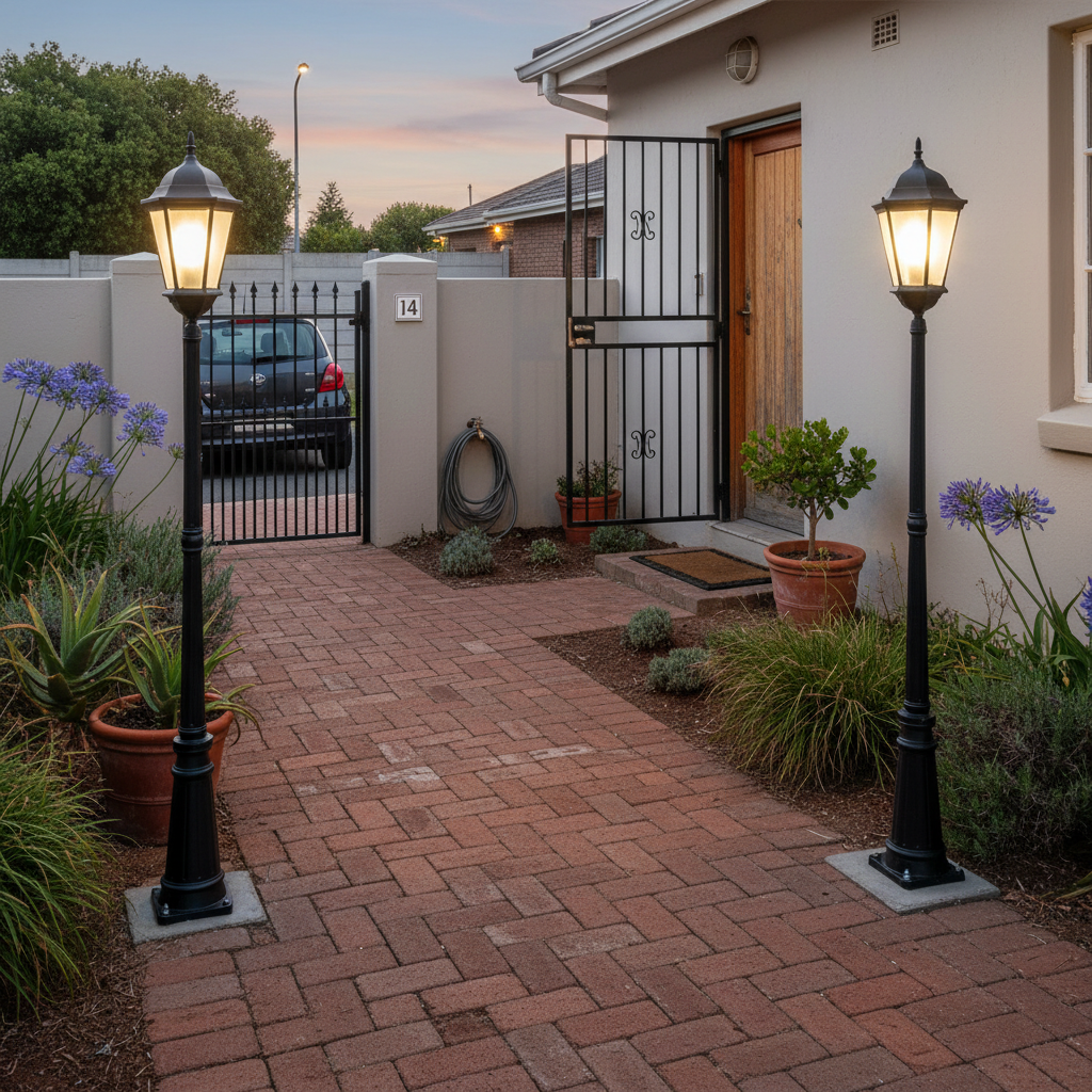 6 Panel Post Lamp 2300mm