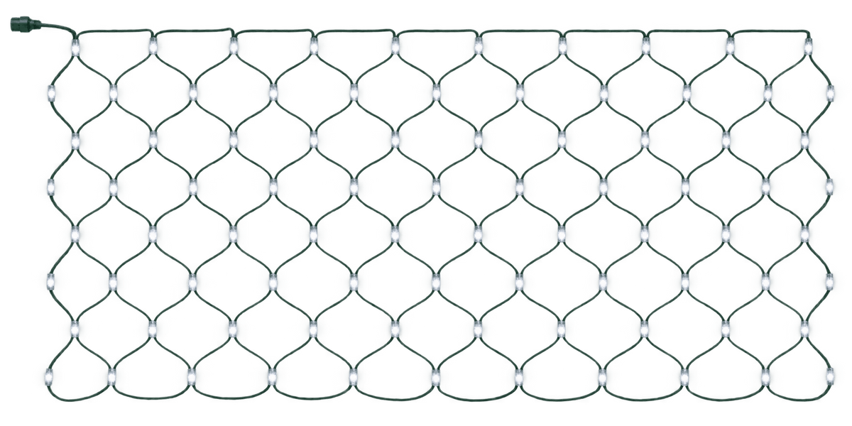 Transparent cutout of green-wire daylight LED fairy net lights