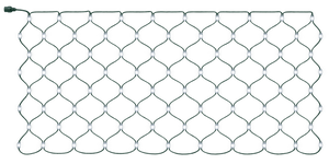 Transparent cutout of green-wire daylight LED fairy net lights