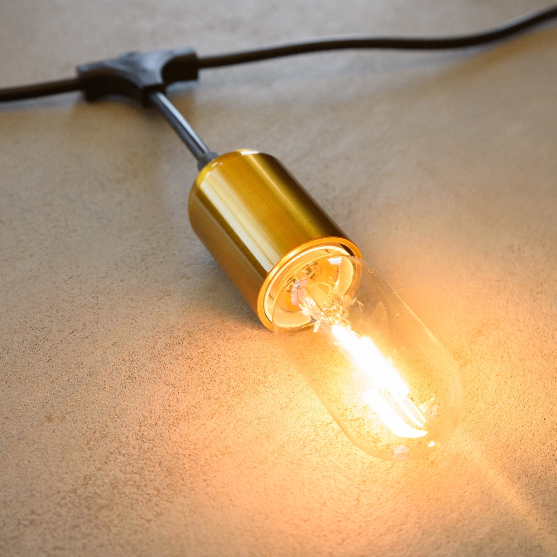 Litehouse 10m LED Modern Festoon Gold Socket Bulb String Light - 10 Bulbs - Future Light - LED Lights South Africa