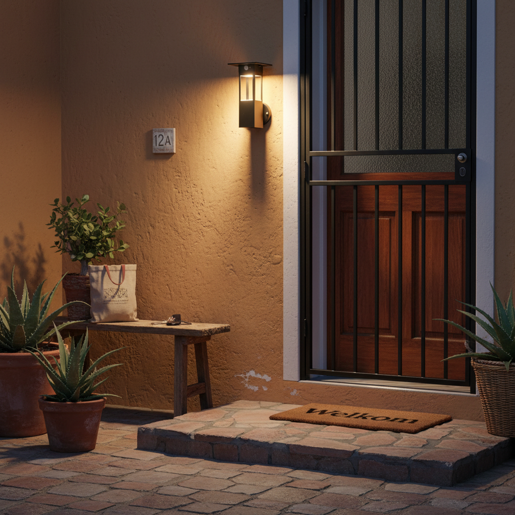 Outdoor Solar LED Sensor Wall Lamp Square