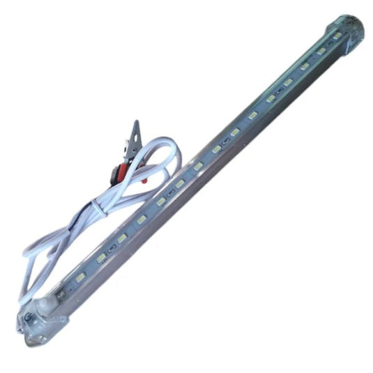 LED light strip with connectors on a white background