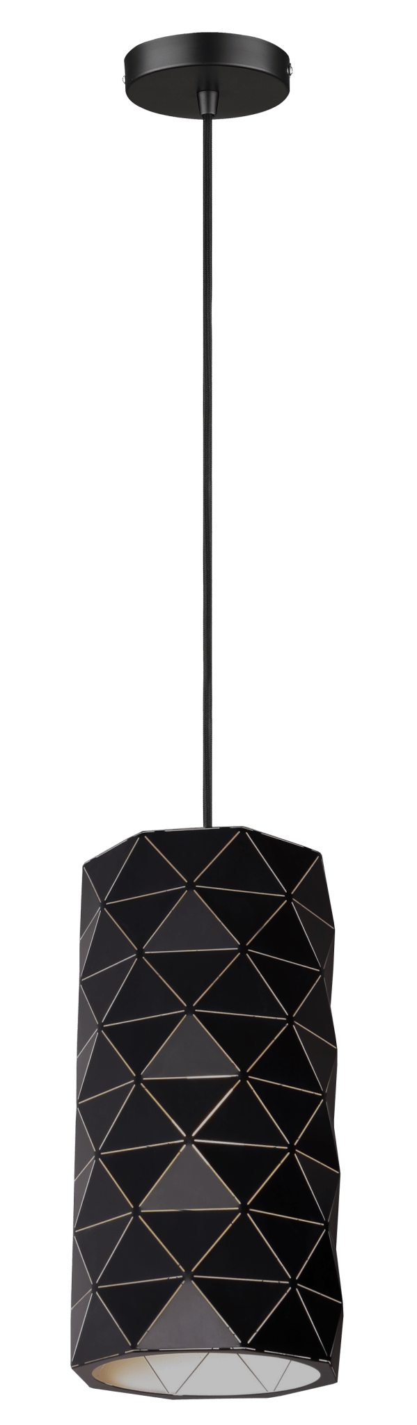 Black Laser Cut Cylinder Pendant Light