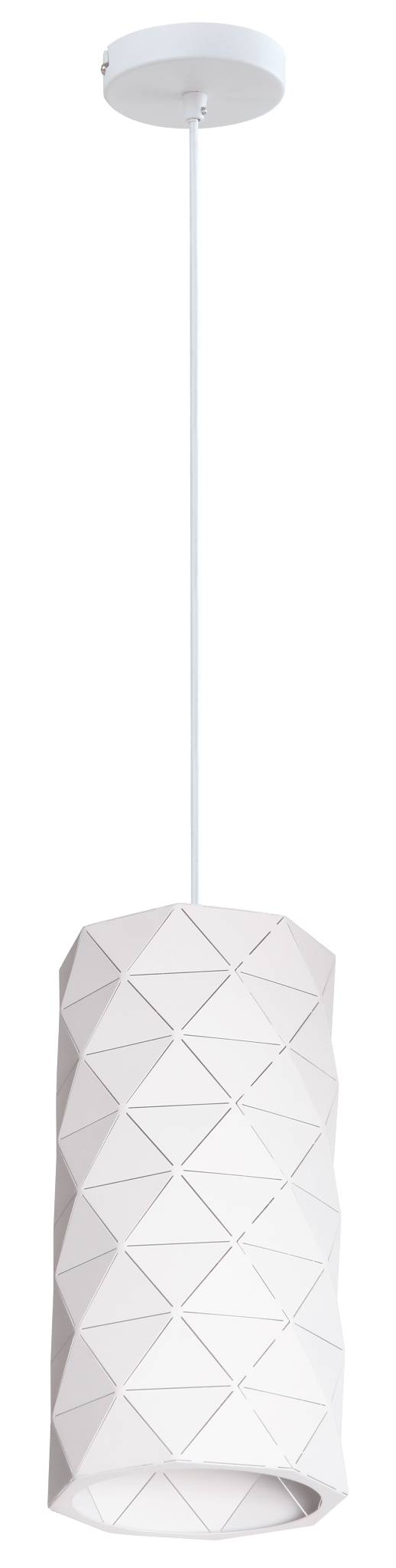 White Laser Cut Cylinder Pendant Light