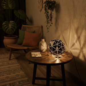 Black Laser Cut Table Lamp - additional product image