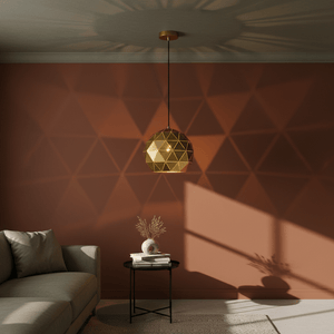 Gold Laser Cut Pendant Light Medium