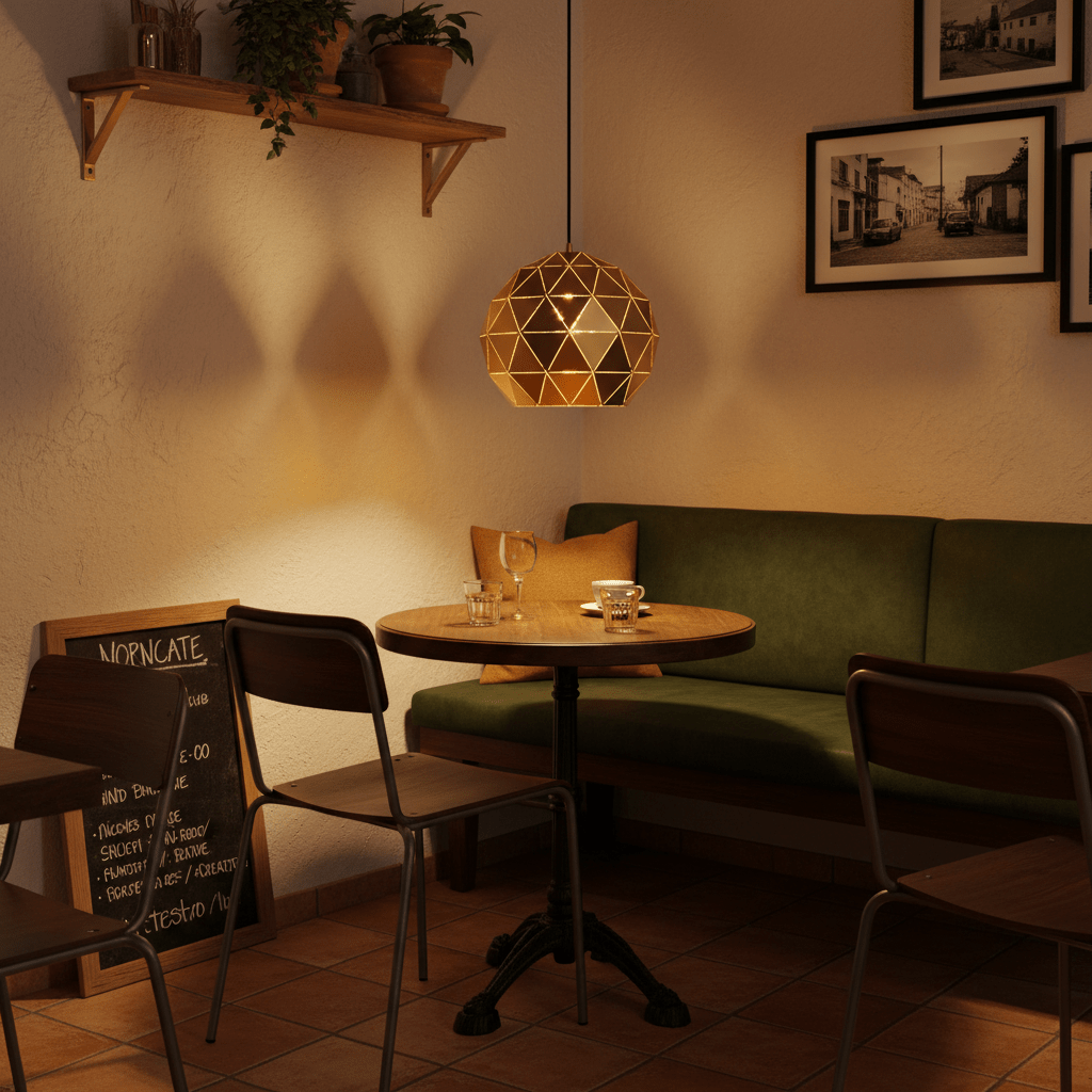 Gold Laser Cut Pendant Light Medium