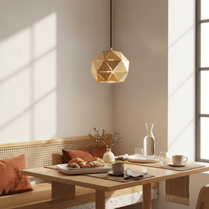 Gold Laser Cut Pendant Light Small