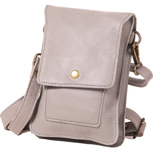 Leather mobile case 20cm x 14cm x 1cm Light grey