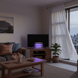 Living room with a uv light bug zapper