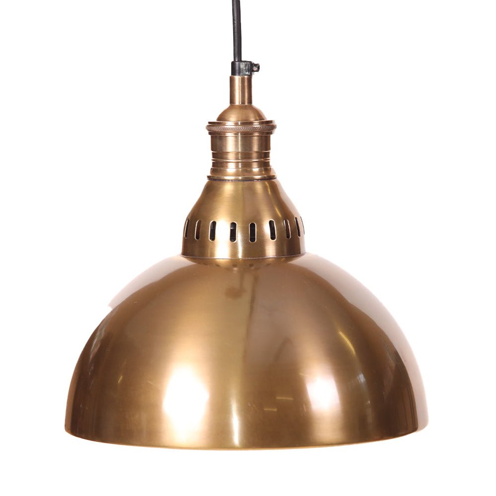 Seattle Hanging Lamp Antique Brass installed in a believable interior or exterior setting