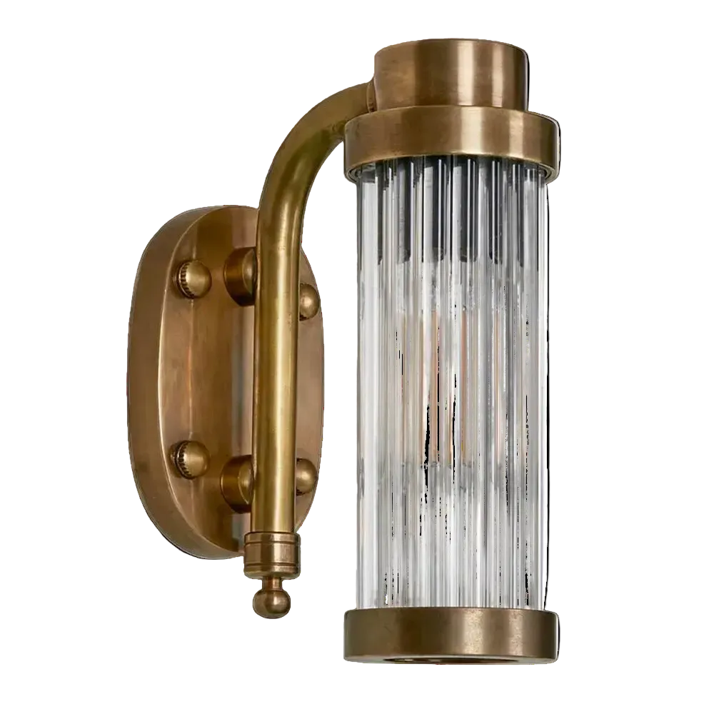 Antique Brass Acrylic Tube Wall Light