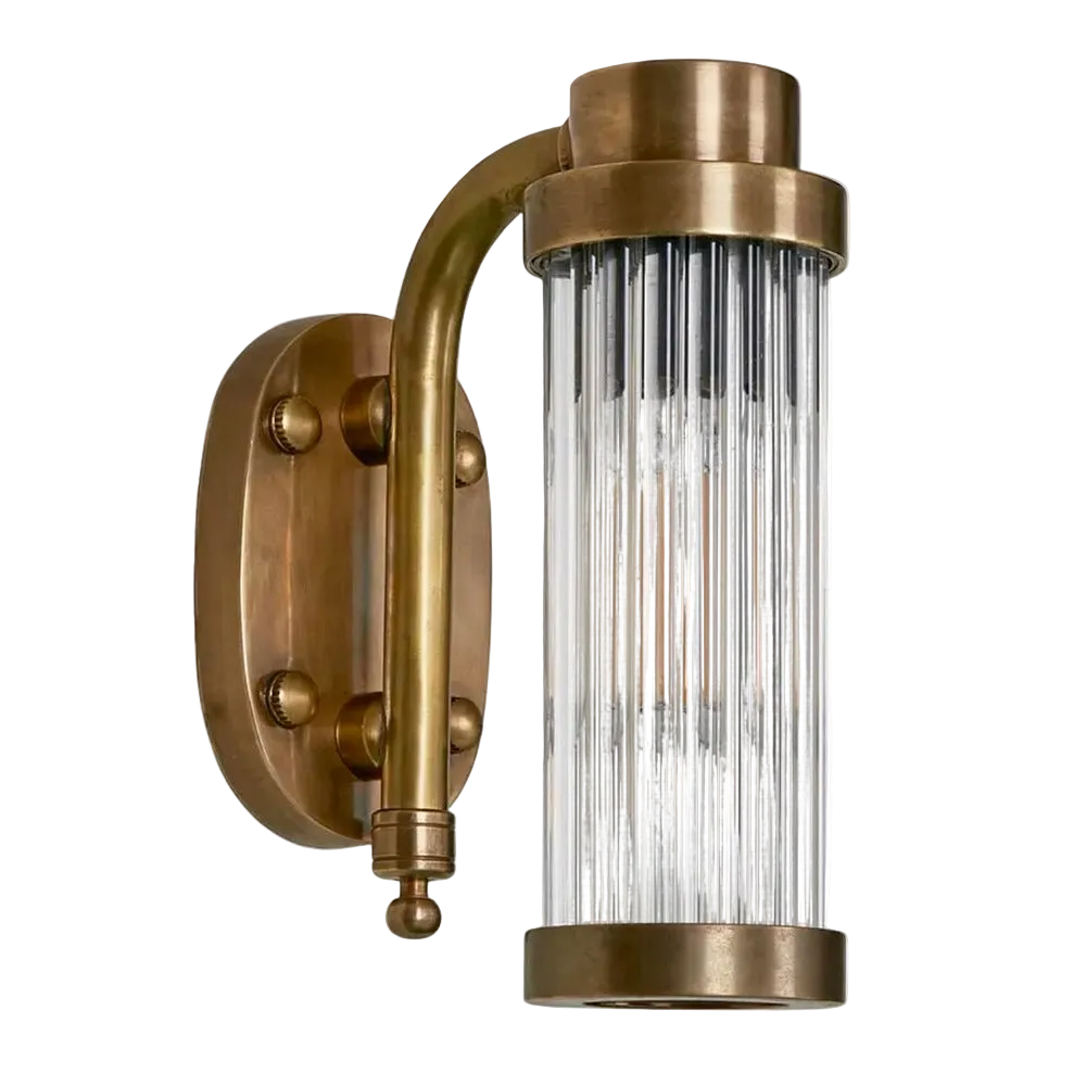 Antique Brass Acrylic Tube Wall Light