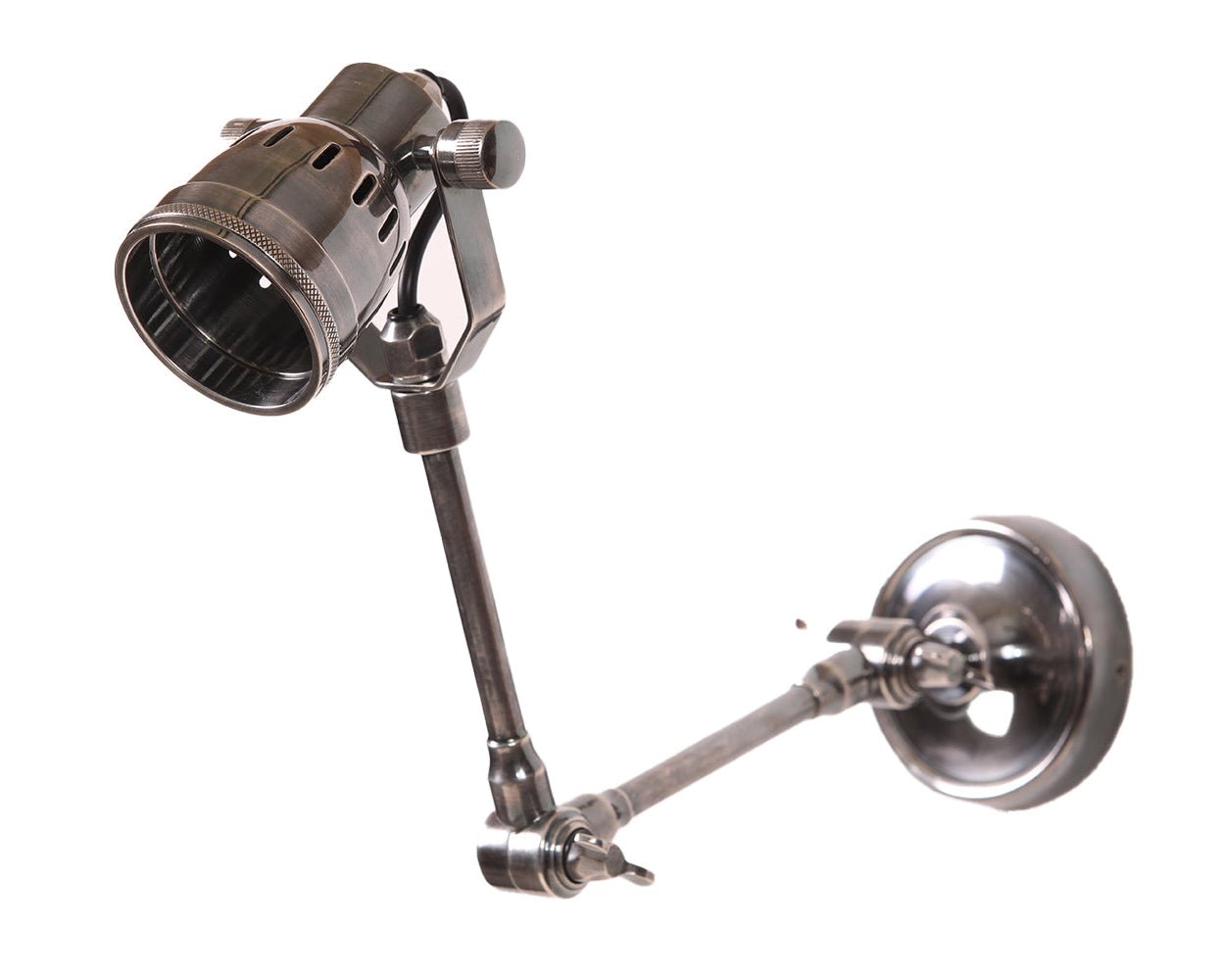 Indigo Swing Wall Lamp Antique Silver