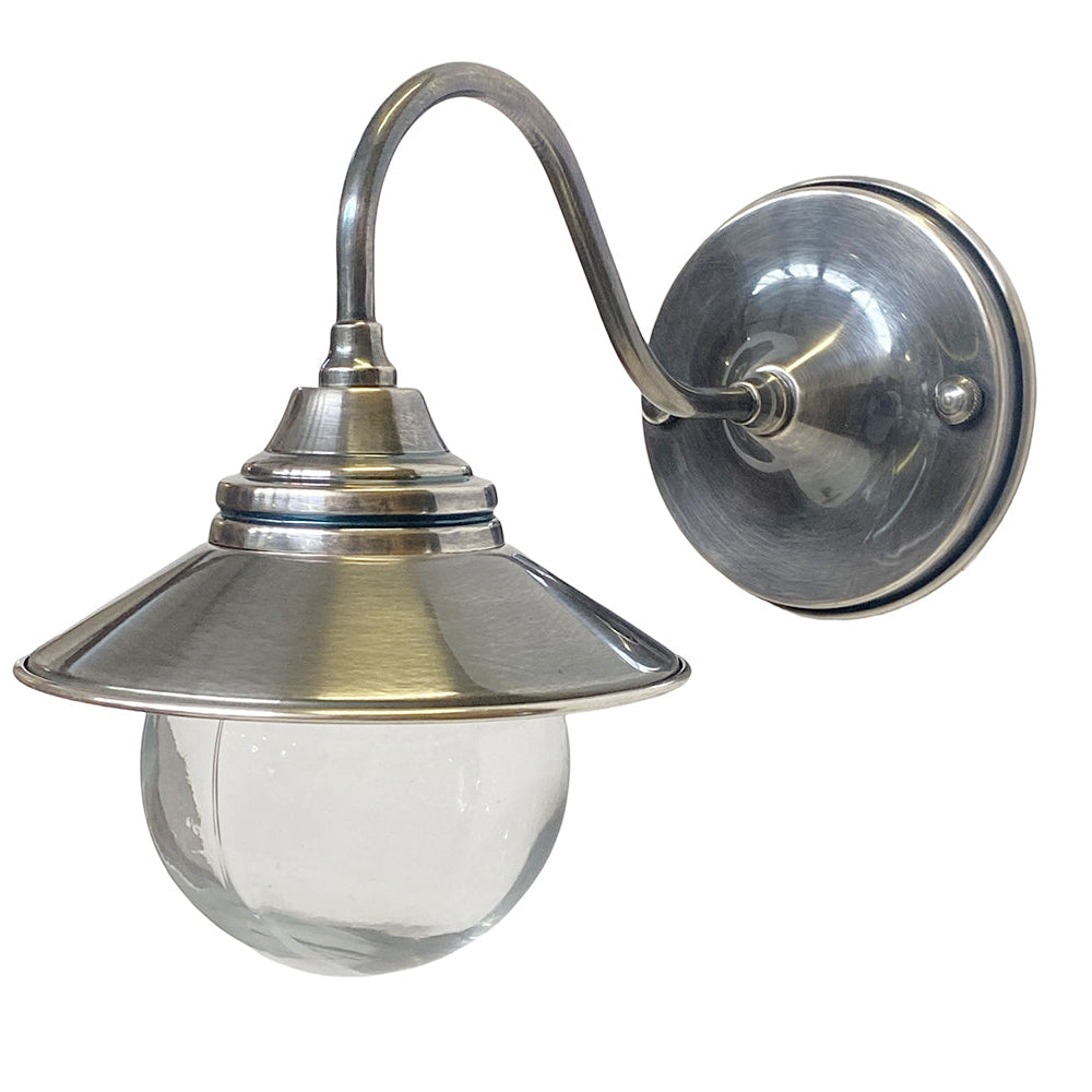 Cupid Outdoor Wall Lamp Antique Silver