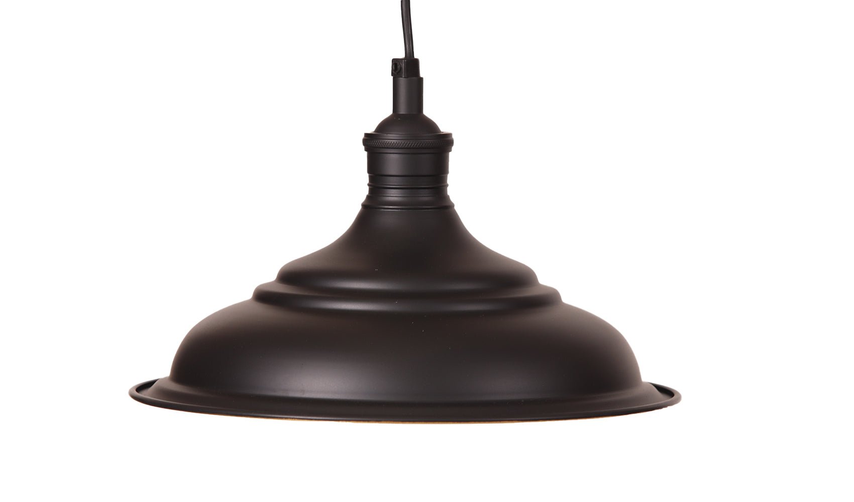 Ducasse Hanging Lamp Medium Matt Black installed in a believable interior or exterior setting