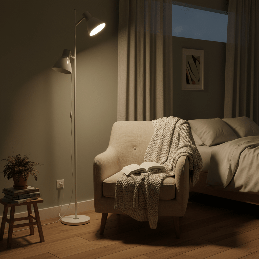 Mother & Son Floor Lamp - White