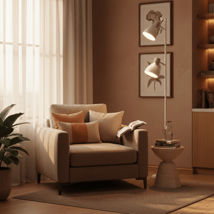 Mother & Son Floor Lamp - White