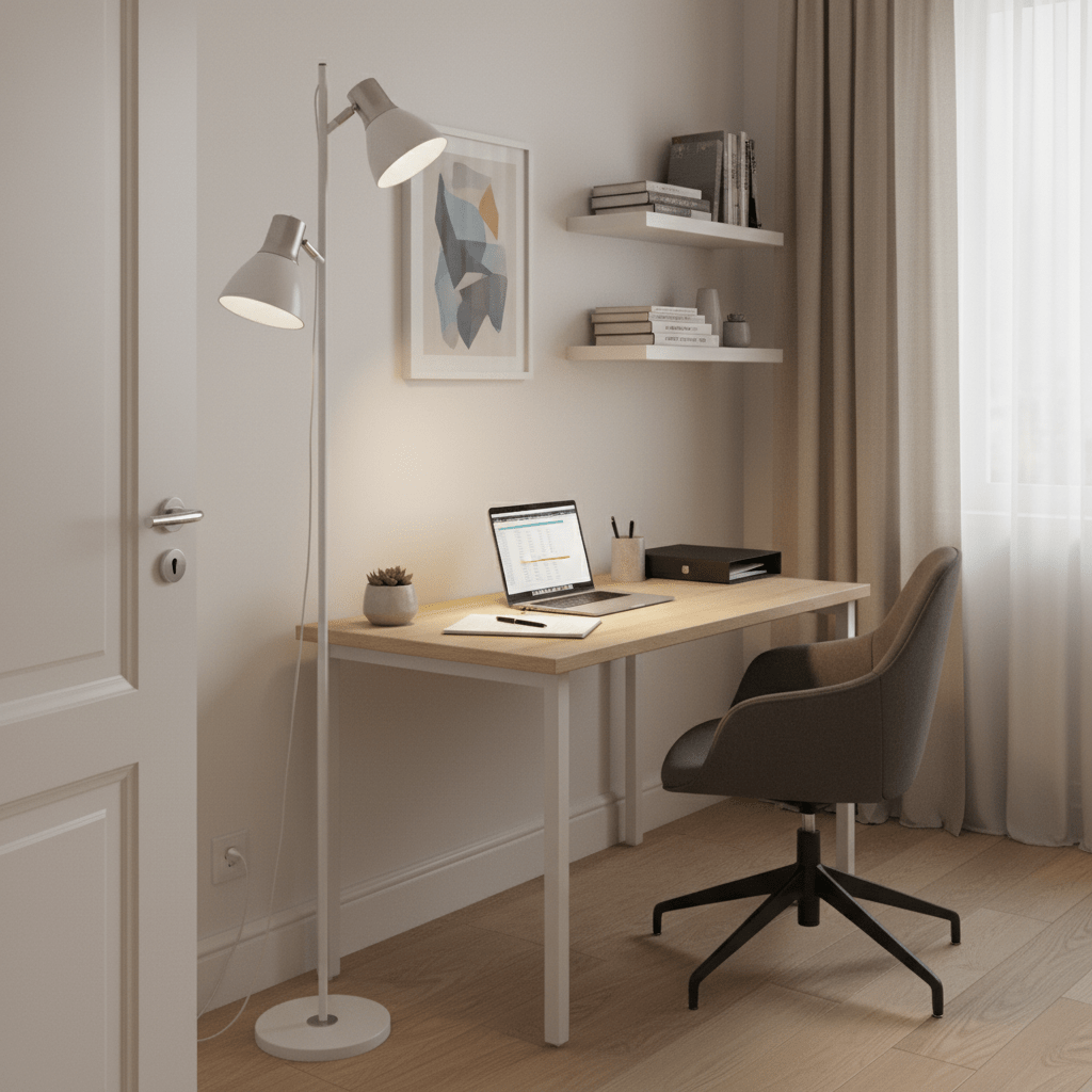 Mother & Son Floor Lamp - White