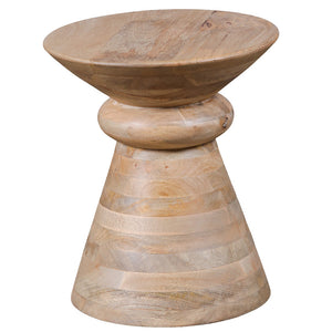 Hourglass Mango Wood Side Table