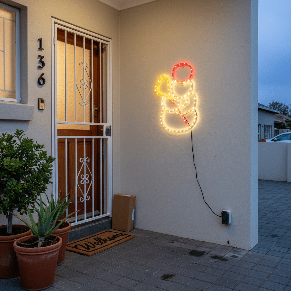 LED Christmas Lights - Snowman Motif