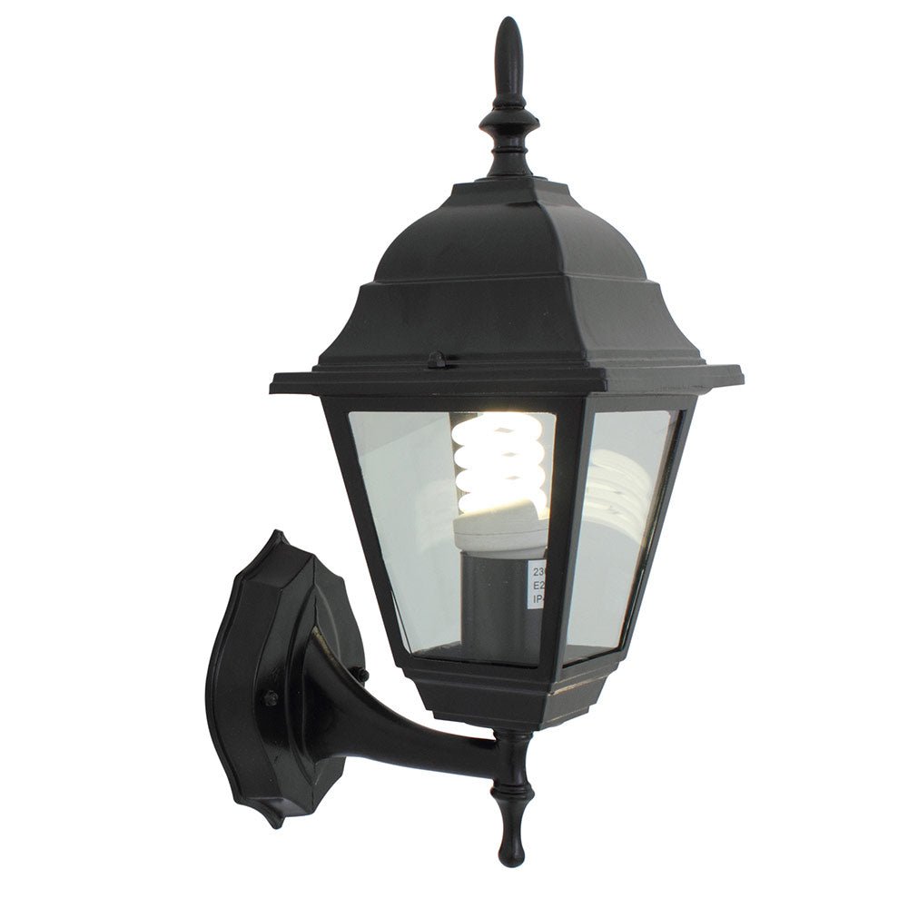 Black Outdoor 4 Panel Wall Light