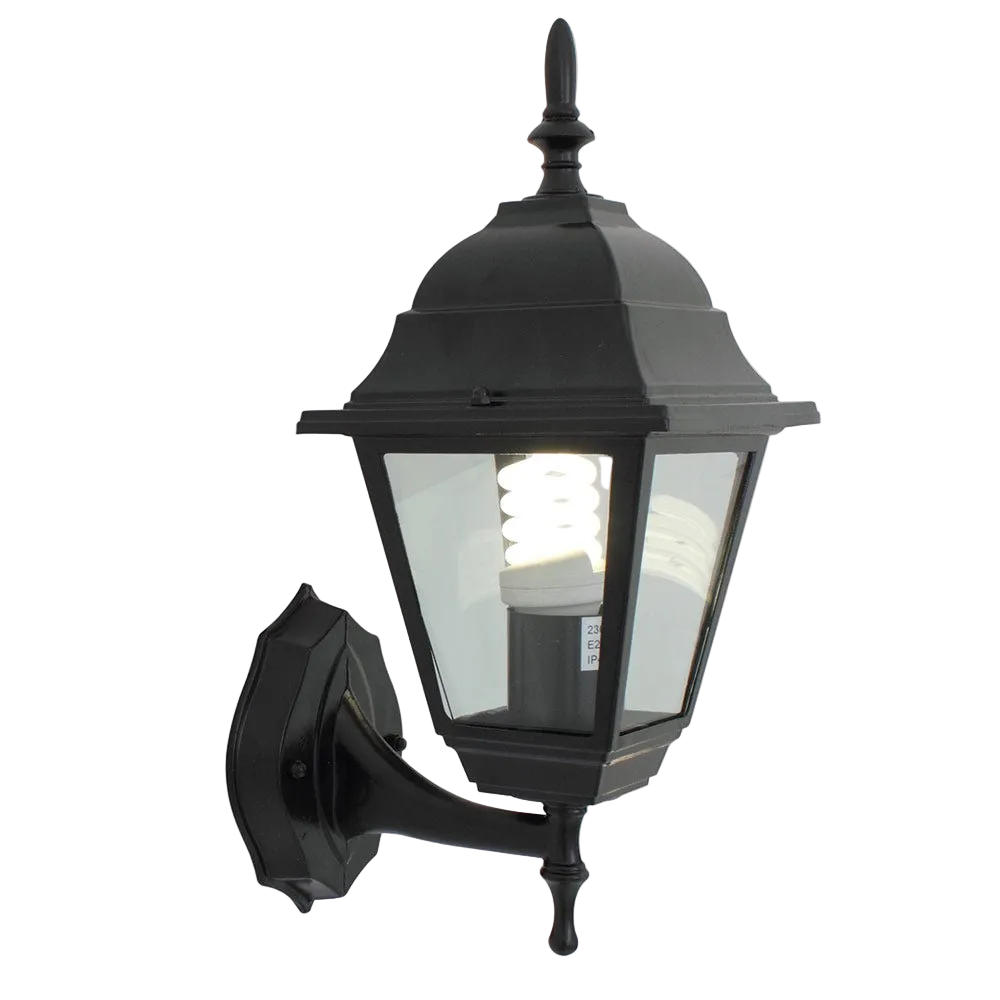 Black Outdoor 4 Panel Wall Light