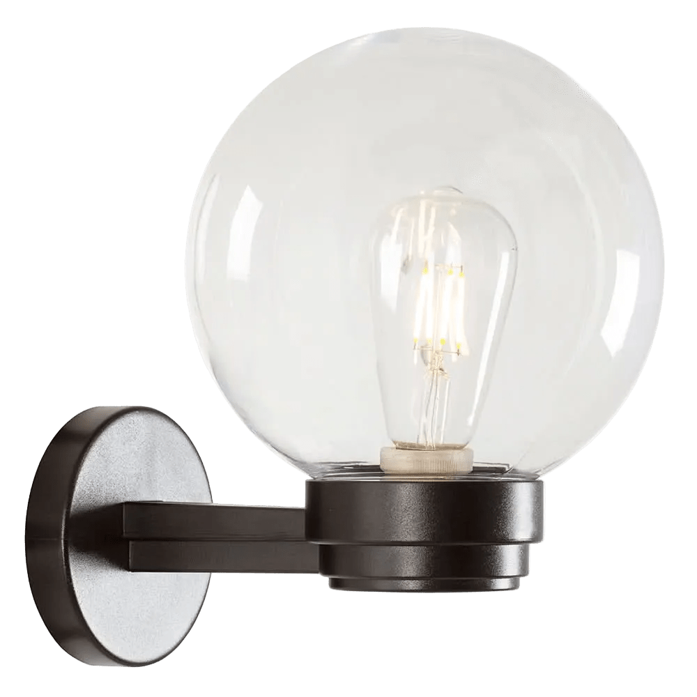 Black Outdoor Wall Light - UV Stabilized IP44
