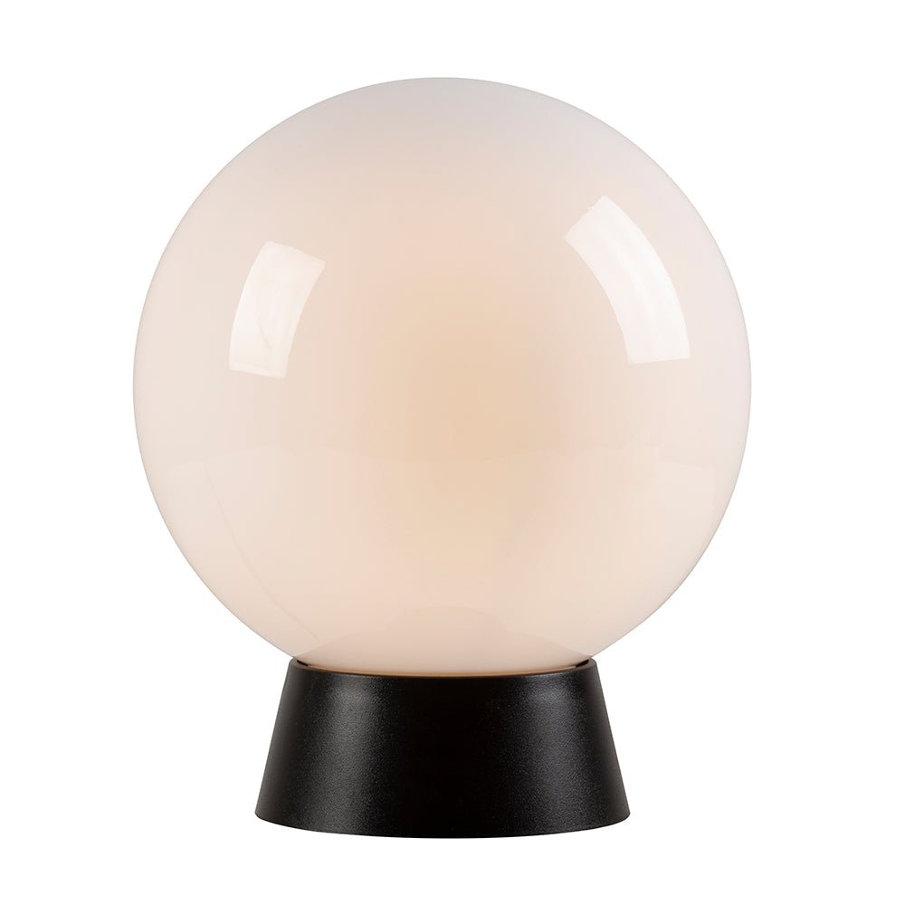 Opal Black Outdoor Bowl Light - UV Stabilized