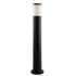 Black cylindrical outdoor lamp on a white background