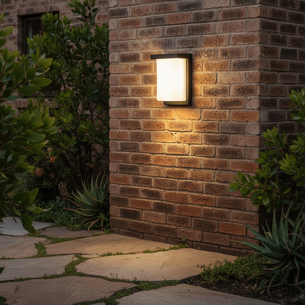 Lone Outdoor Wall Light Black LED 12W