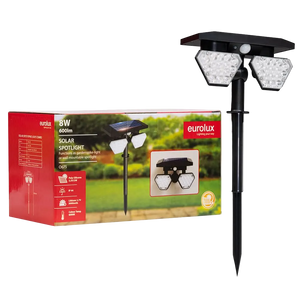 Solar Spot/Spike Light Combo - Black LED