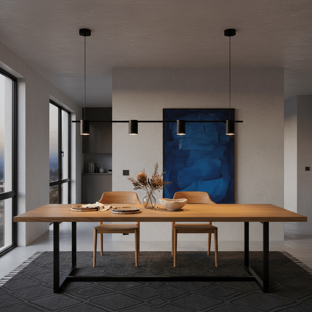 Occhio 4 Light Linear Pendant - Black