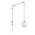 Black Rondo3 pendant light with E27 lamp holder