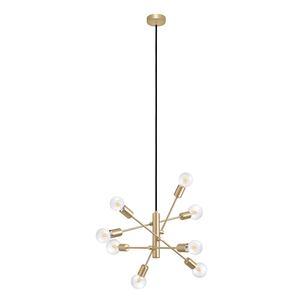 Gradoli 8 Light Pendant - Brushed Brass