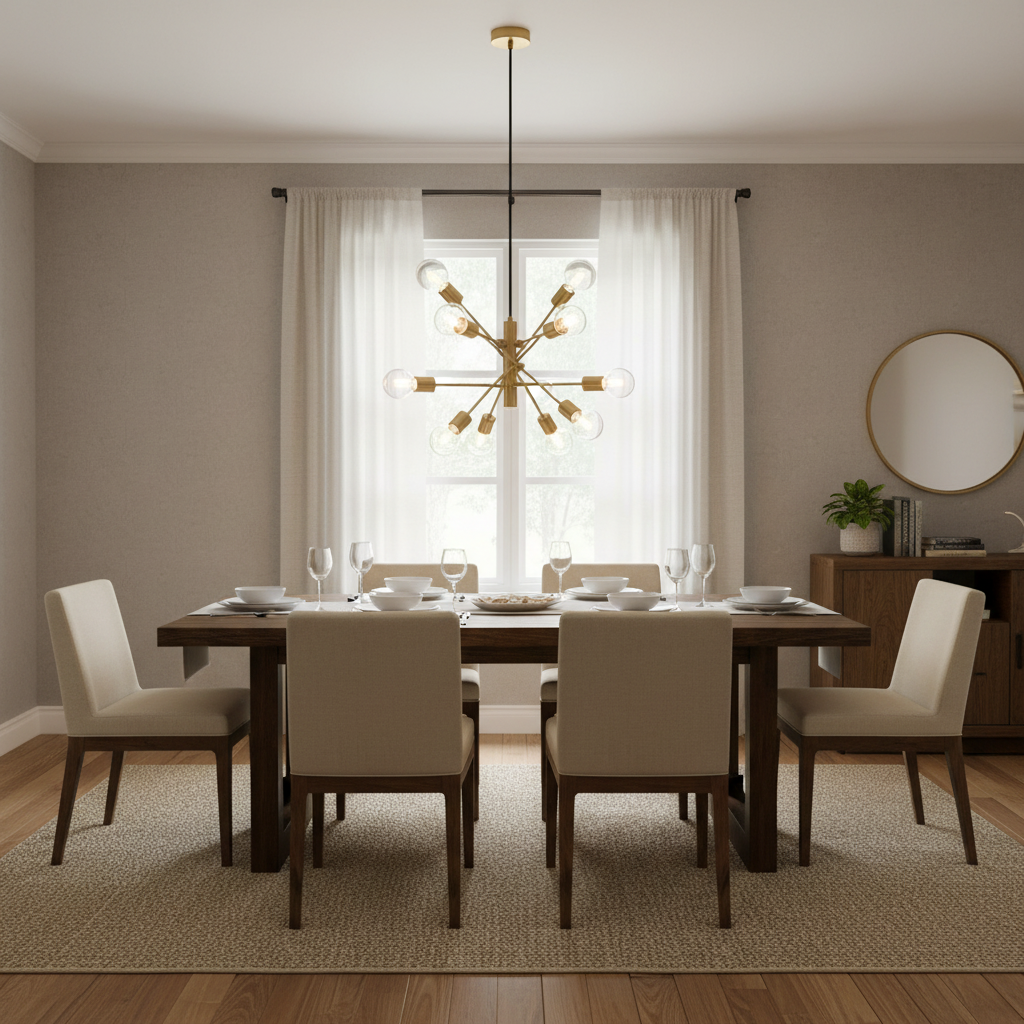 Gradoli 8 Light Pendant - Brushed Brass