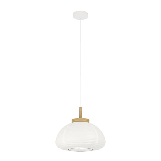 Summerhill 1 White & Brown Pendant Light