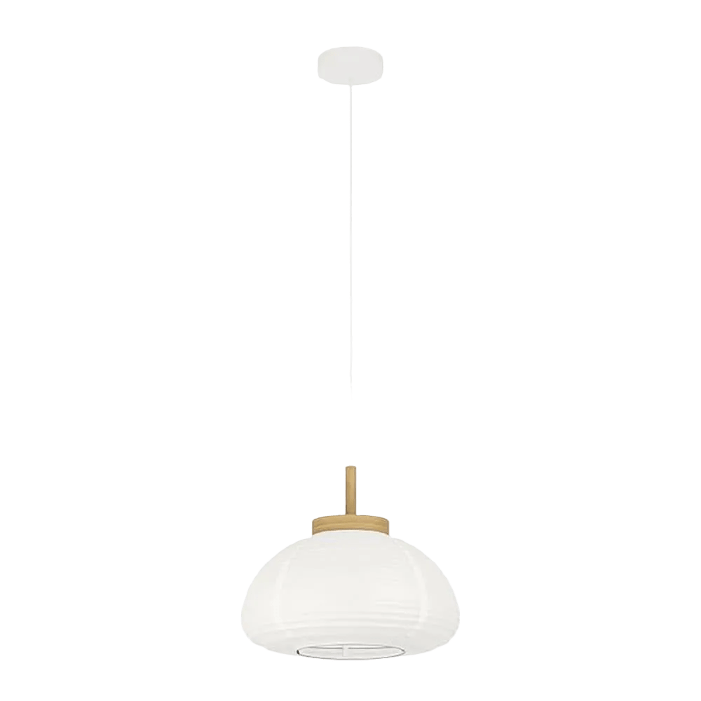 Summerhill 1 White & Brown Pendant Light