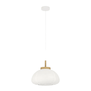 Summerhill 1 White & Brown Pendant Light