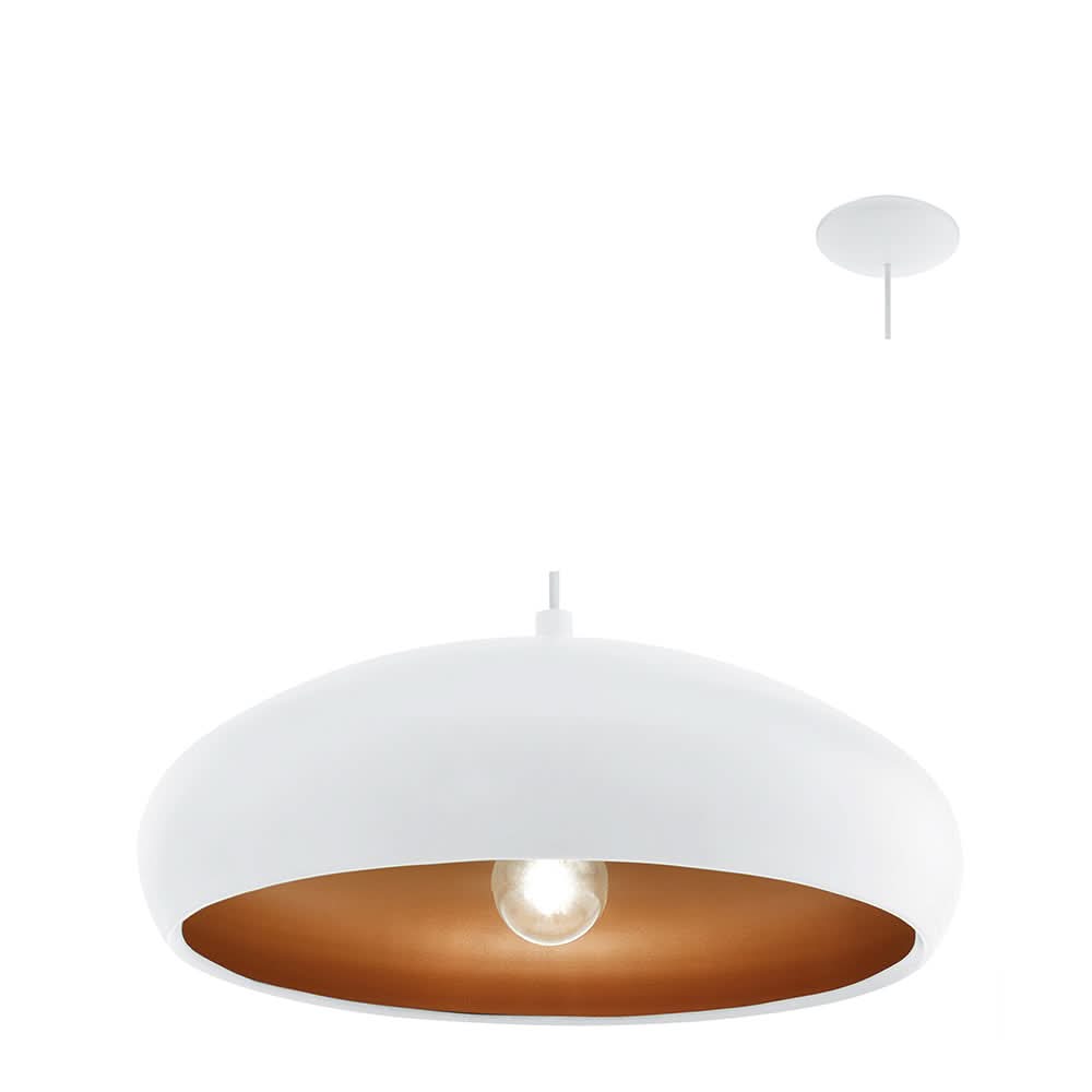 Mogano1 White & Copper Pendant Light
