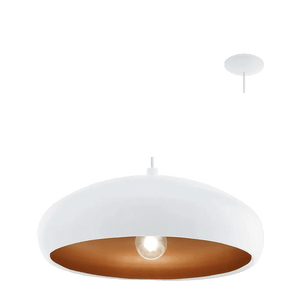 Mogano1 White & Copper Pendant Light