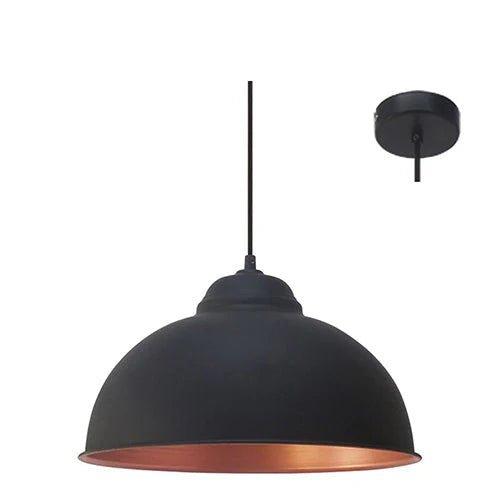 Truro2 Black/Copper Pendant Light