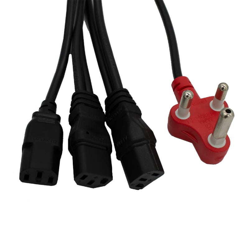3-Head Computer Power Cable, 3.8m - product image
