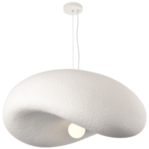 Ivory Drift 700 Pendant Light featuring a stylish cloud form design with a single bulb.
