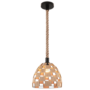 Black & Natural Hemp Rope Pendant Light product image