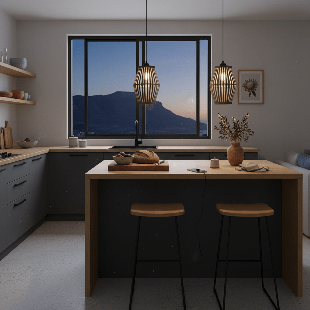 Metal and Rattan Pendant Barca 230mm